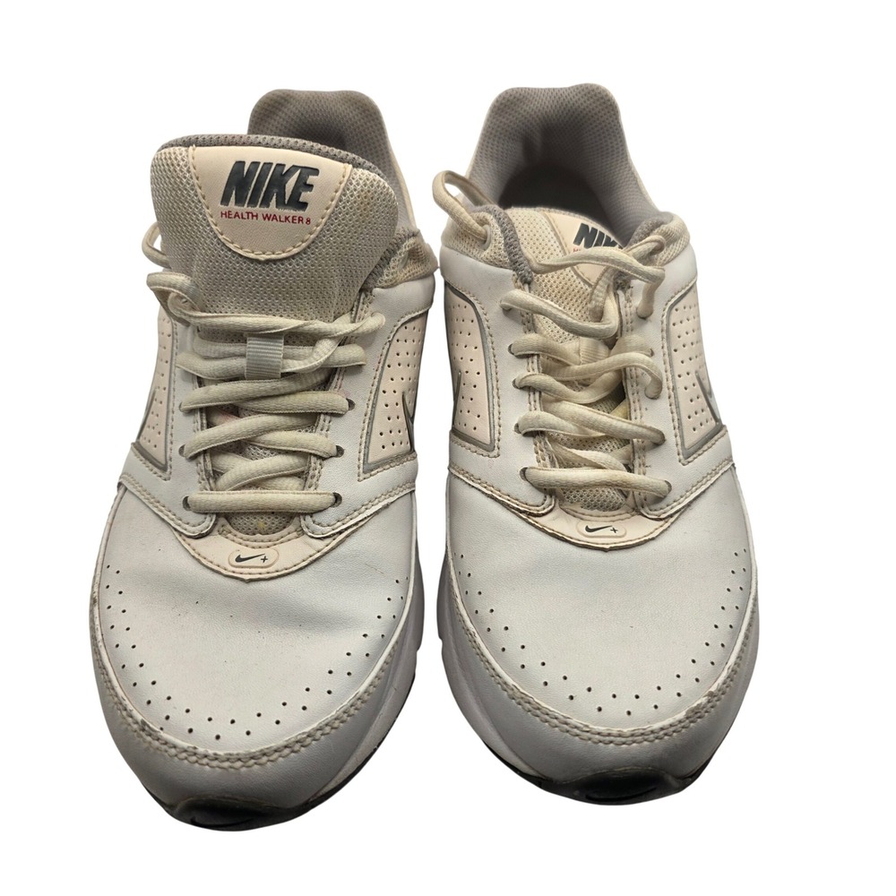 Nike Air Health Walker 8 Womens Walking Shoes White Silver 442255-101 Size 9